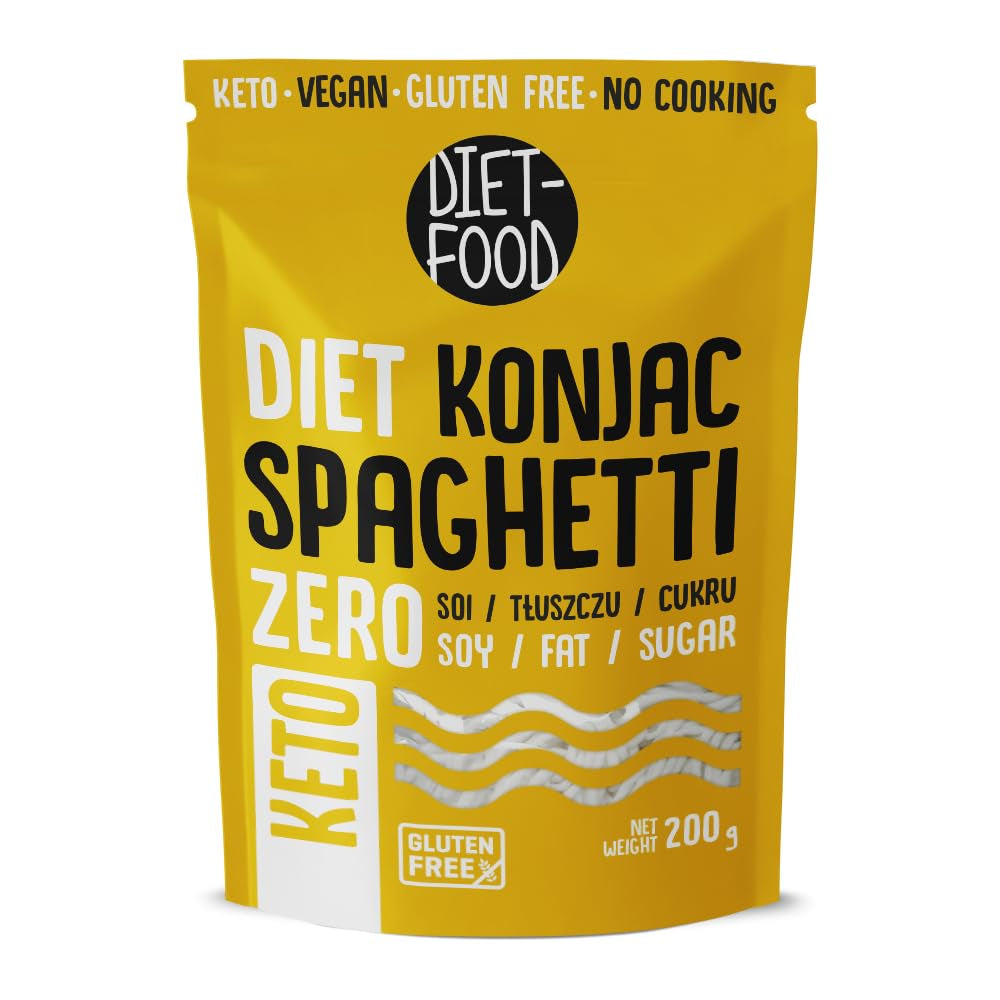 DIET-FOOD Instant-Shirataki-Konjac-Reis, kohlenhydratarm, kalorienarm, vegan, fettfrei, sojafrei, glutenfrei, Keto-freundlich, schlankmachende Reisnudeln, 200 Gramm