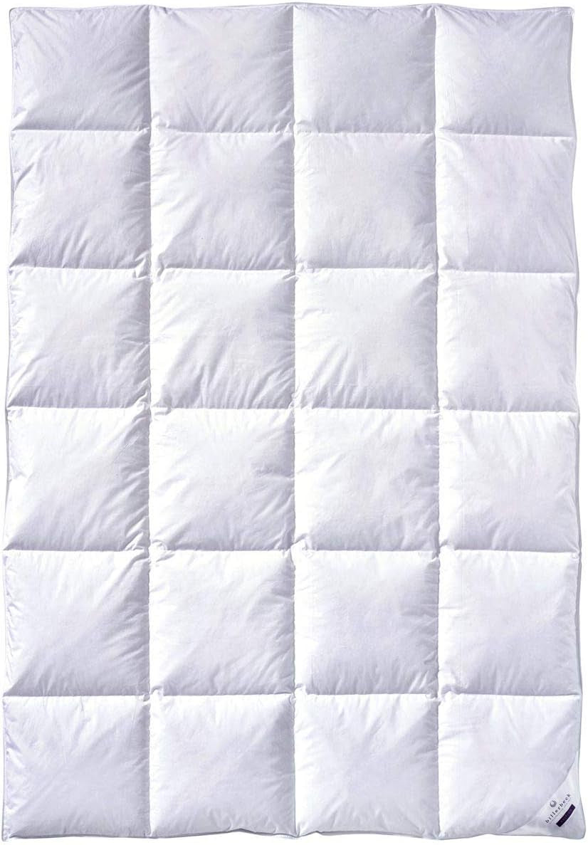 Billerbeck Martina® Daunendecke – Bettdecke 135 x 200 cm – Bettdecke für alle Jahreszeiten – für Allergiker geeignet – 90 % Gänsedaunen, 10 % Gänsefedern – Weiß Bettdecken und Steppdecken Naty Shop Warm (B) 135 x 200 cm
