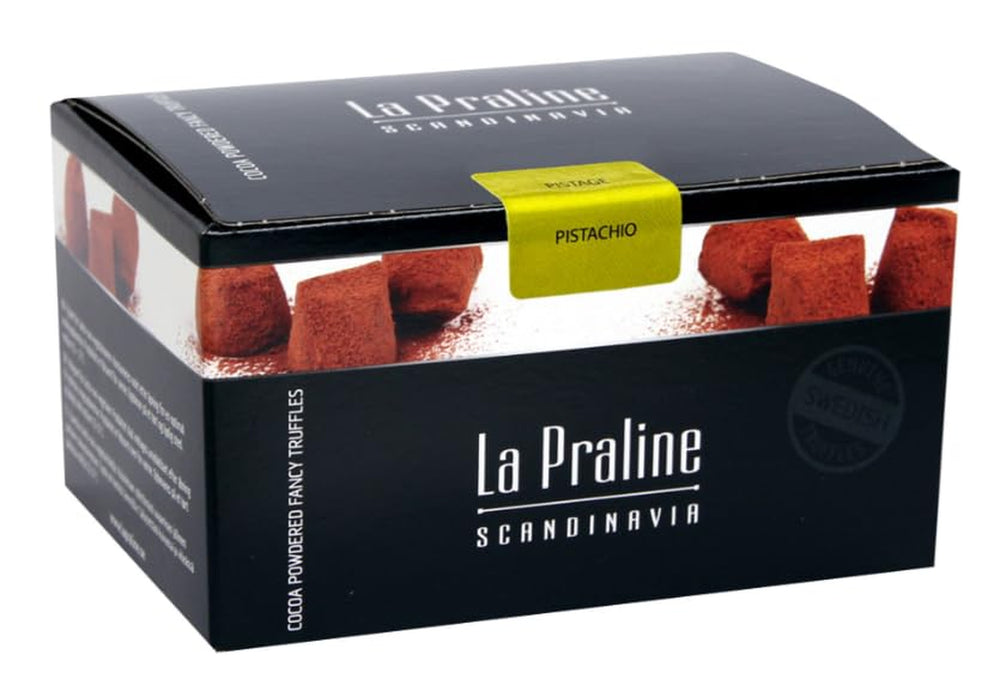 La Praline Schokoladentrüffel mit Pistazien 200g – Handgefertigte Pralinen aus Schweden, Premium-Schokolade