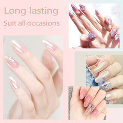 Chrom Nagel Pulver 4 Farben Irisierendes Aurora Pulver Metallic Spiegel Effekt Pigment Pearlescent Meerjungfrau Glitter Einhorn Glitter Für Gel Polish Nail Art Dekoration-Purpurgrüner Jadeit