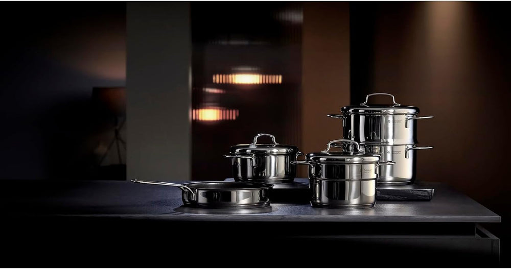 WMF Mini kleine Bratpfanne mit Deckel 18 cm, Cromargan aus poliertem Edelstahl, Induktion Töpfe und Pfannen Naty Shop