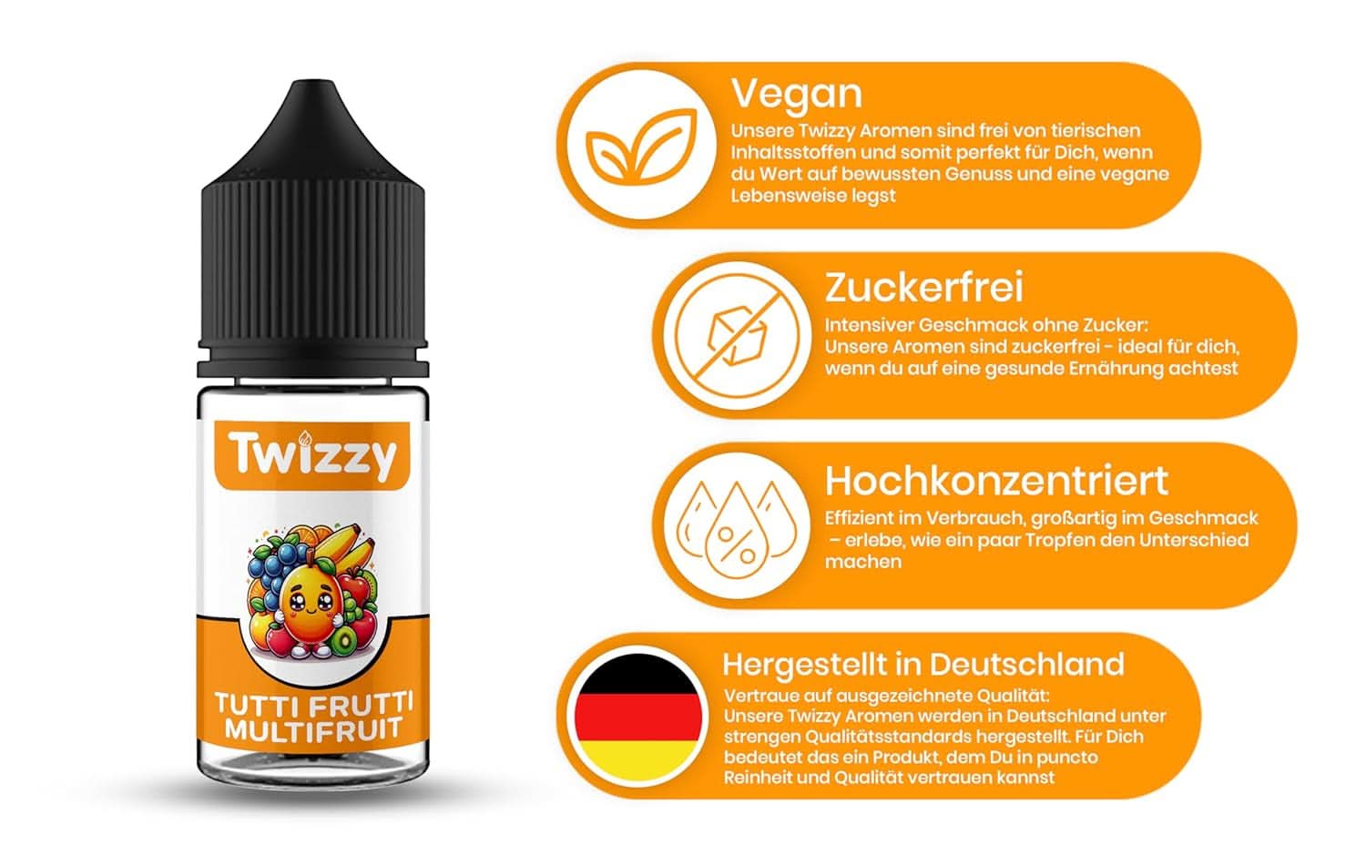 Twizzy Aroma Concentrata Tutti Frutti, 30 ml Arome Naty Shop