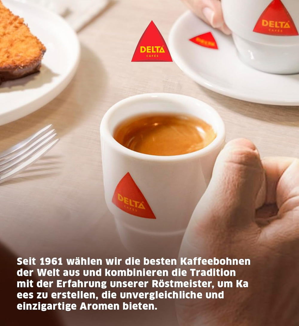 Delta Cafés - Kaffeebohnen Gold - 2 Pakete à 1 kg - Intensität 12 - Vollmundige Arabica-Röstkaffeebohnenmischung - Sehr aromatisch mit Noten von Honig und Reifen Früchten