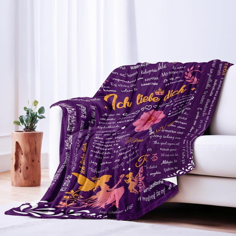 Geschenke für Mama, Jubiläumsgeschenk für Paare, besondere Frauen, Ehemänner, Schwestern und Mütter, Sicherheit, ideal für Muttertag, Valentinstag und Weihnachten, 127 x 152 cm, Betten und Decken, Yasrlvun