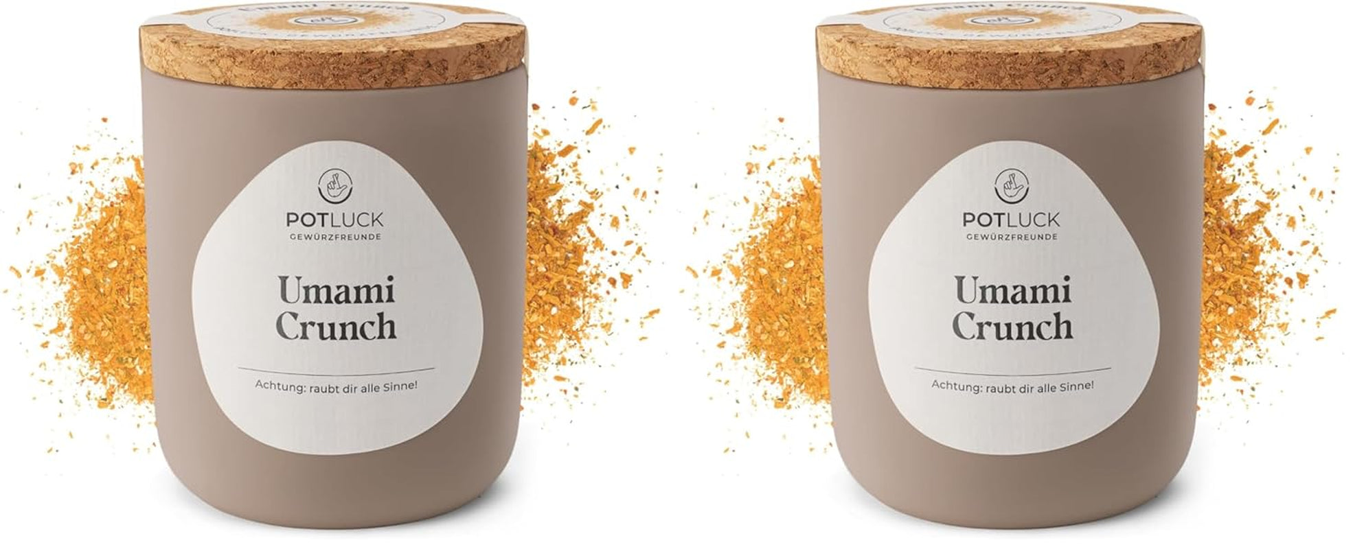 Potluck | Umami Crunch | Würzmischung im Keramiktopf | 75 g | Vegan, glutenfrei und mit natürlichen Zutaten