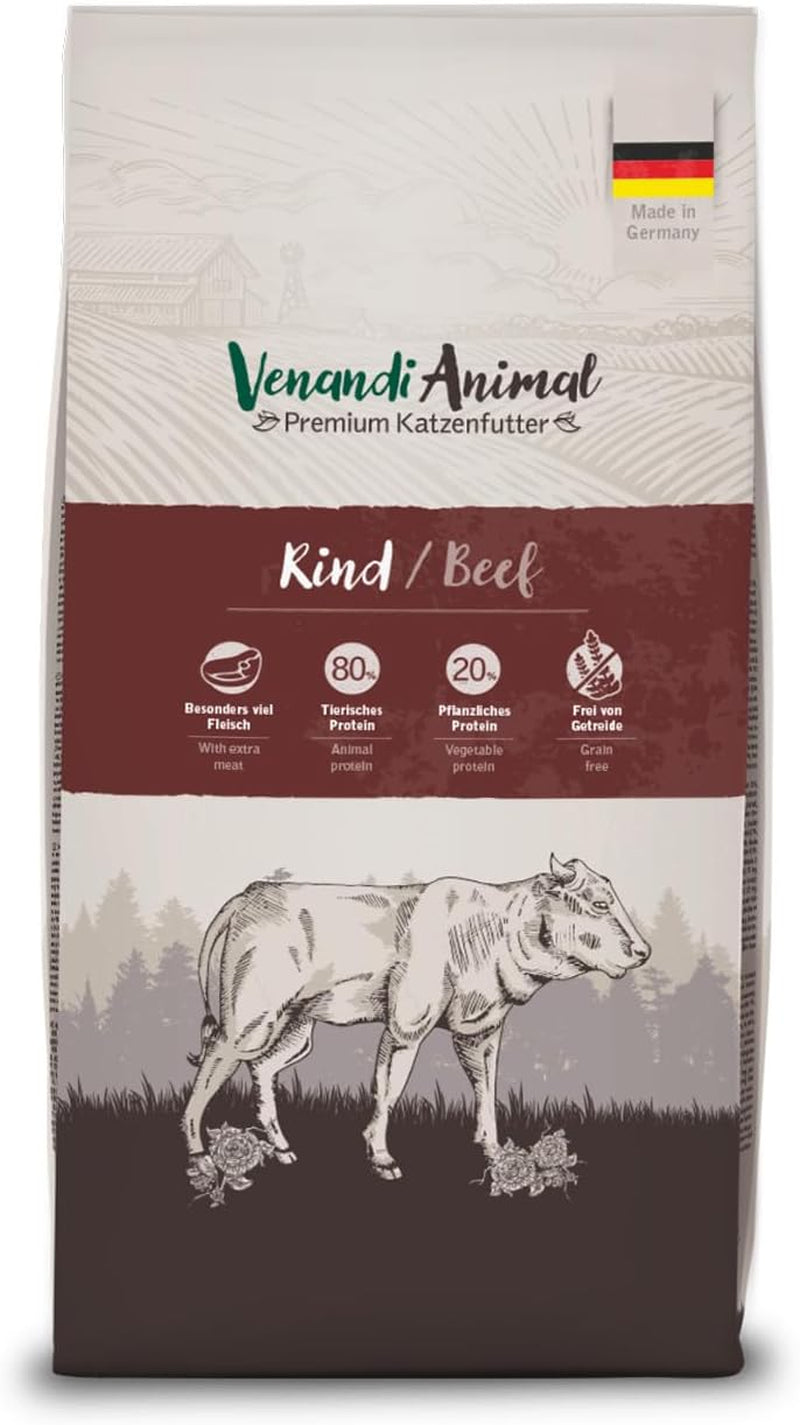 Venandi Animal - Hrană premium pentru pisici - Miel, cu multă carne proaspătă, hrană uscată, fără cereale 1 pachet (1 X 1,5kg)
