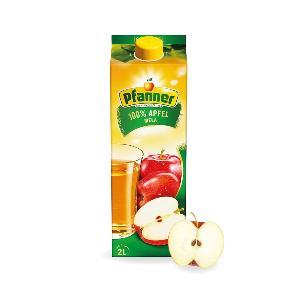Pfanner 100 % naturtrüber Apfelsaft (1 x 2 Liter) - Direkt gepresste Äpfel - Fruchtsaft ohne Zuckerzusatz Alkoholfreie Getränke Naty Shop 2 Liter Äpfel