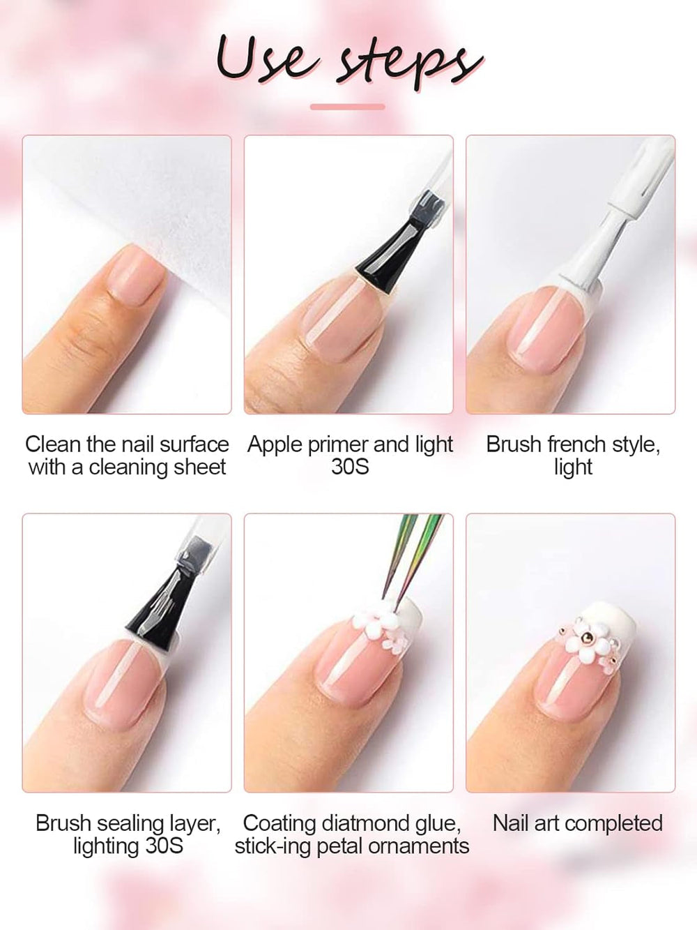 Kalolary Flori Nail Art Talismani, Flori Acrilice 3D pentru Unghii Ornamente Florale cu Cinci Petale Pietre Prețioase pentru Unghii Strasuri pentru Unghii Mărgele Metalice Mixte pentru Design Nail Art DIY Confecționarea Bijuteriilor (2 Cutii)