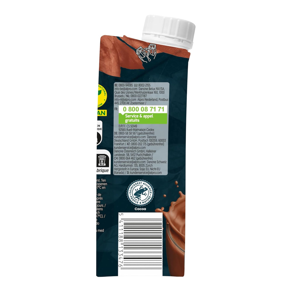 Alpro Proteindrink Schokoladengeschmack – Vegan und milchfrei – Ohne Süßstoffe – Von Natur aus laktosefrei – Reich an Ballaststoffen, Calcium und Vitaminen – 15 x 250 ml – Haltbar