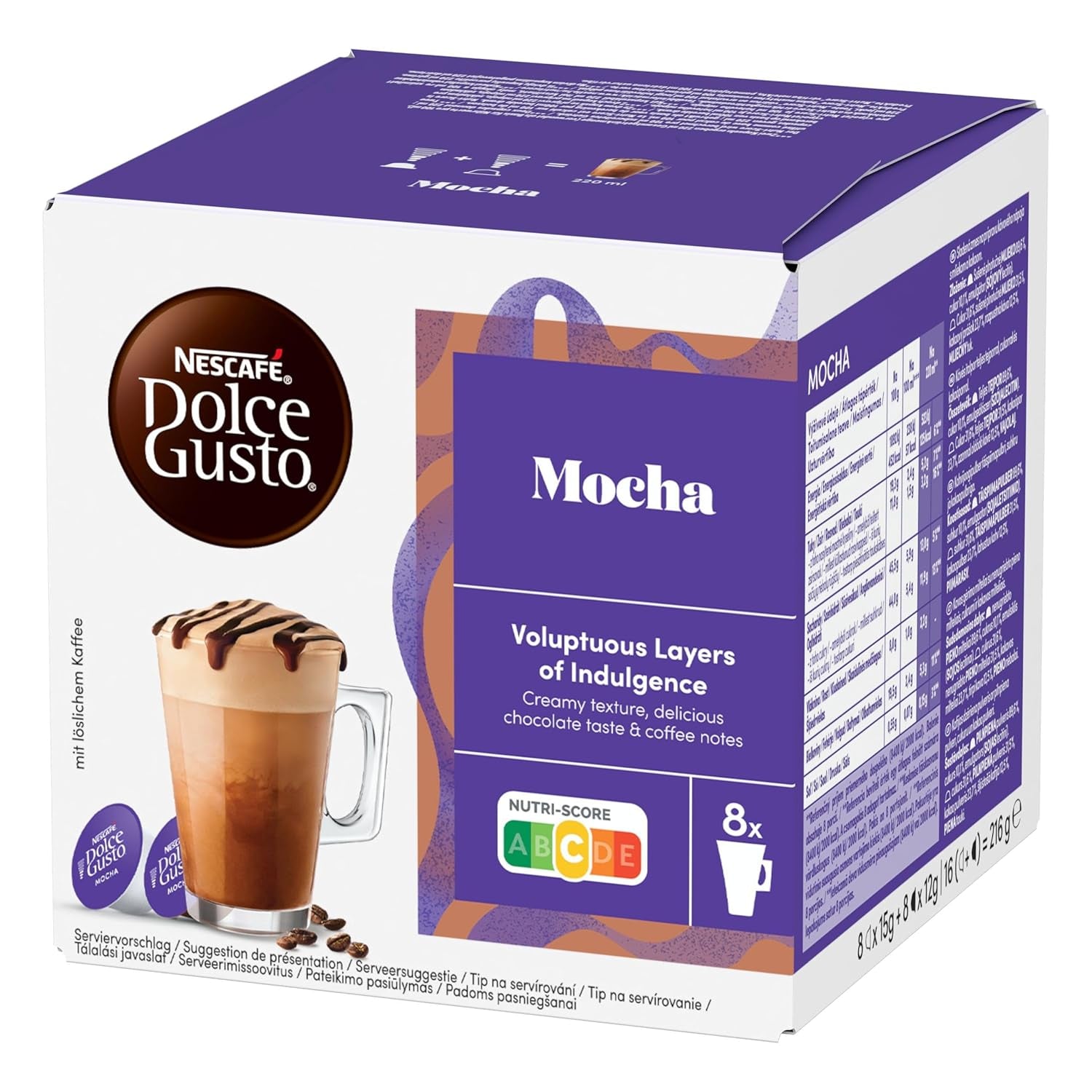 NESCAFÉ DOLCE GUSTO Mocha Kaffeekapseln 3er Pack (3 x 16 Kapseln)