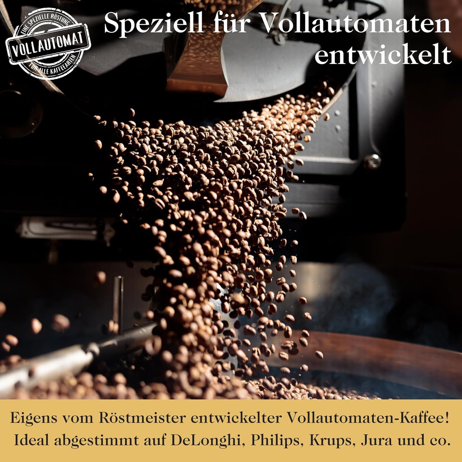 Kaffee für Vollautomat "Barista Royal" – 1kg Bio-Kaffeebohnen – unkomplizierter Genuss für Cafe Crema, Cappuccino und mehr – Perfekt für DeLonghi, Philips, Krups, Jura Vollautomatenkaffee