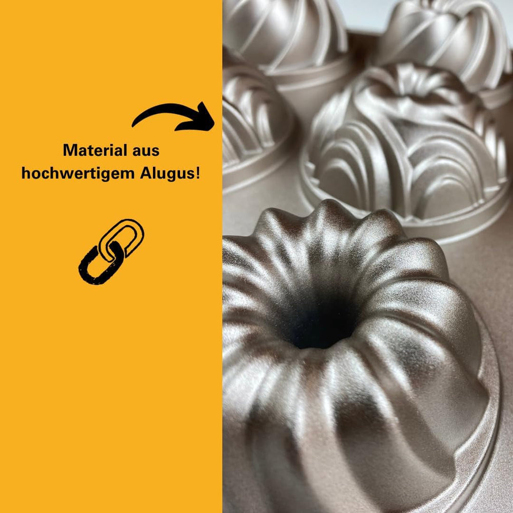 Birkmann, Contoura, Gugelhupfblech Violett, Backform Aus Aluguss, Mit Antihaftbeschichtung Und Rezept, 887077 Formen und Bleche zum Backen Naty Shop