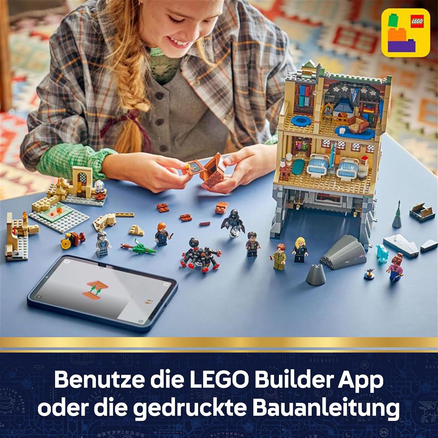LEGO Harry Potter Schloss Hogwarts: Krankenflügel – DIY Set mit 7 Minifiguren – Modellbau mit Hermine und Ron Figuren – Kreatives Geschenk für Mädchen, Jungen und Fans ab 9 Jahren – 76463