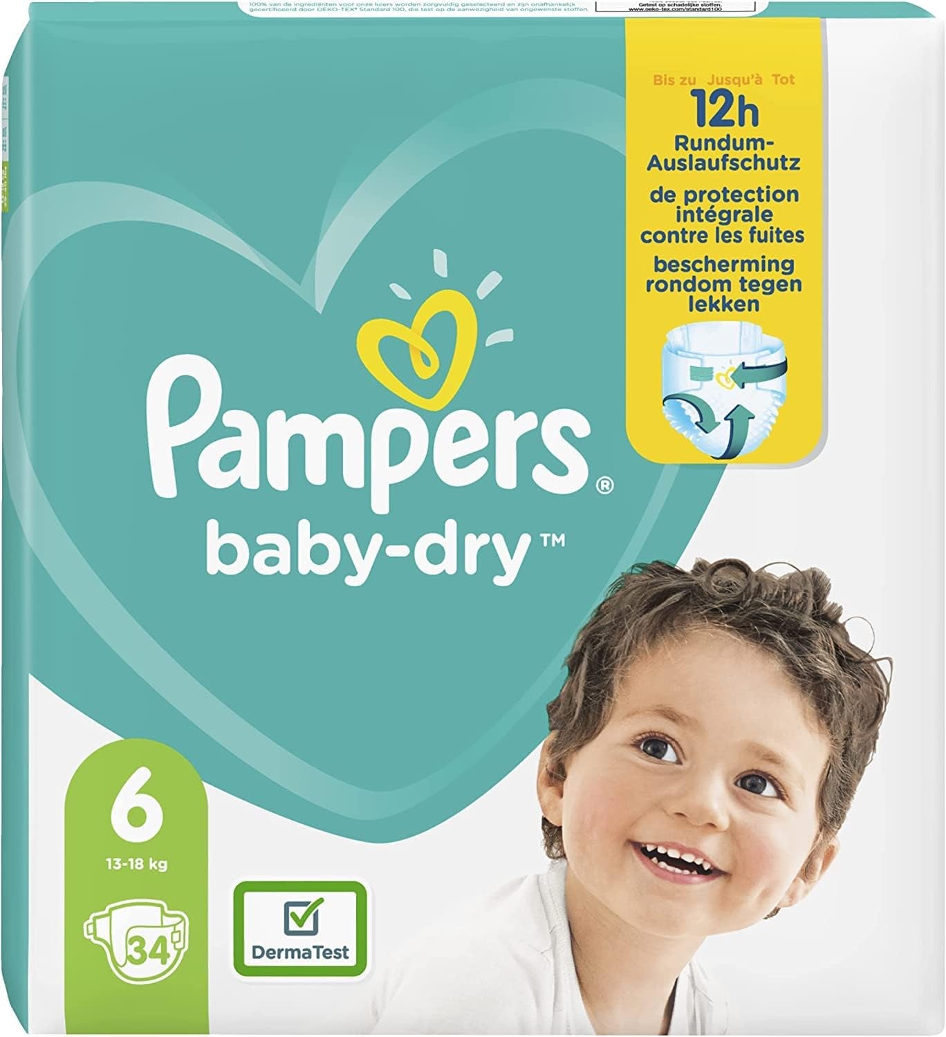 Windeln Pampers 81657566 Baby-Dry Pants, weiß