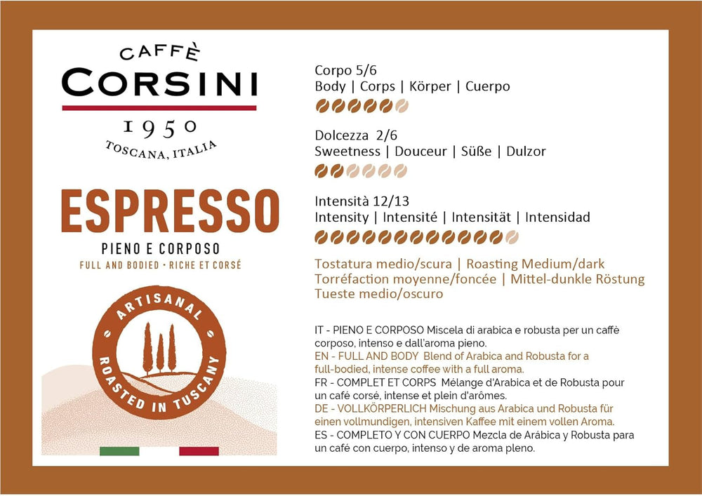 Caffè Corsini - Set Aromatische Kaffeebohnen Der Perfekte Morgen, Ausgewählter Kaffee, 2x500g + 1Kg Gesamtes Set 2Kg