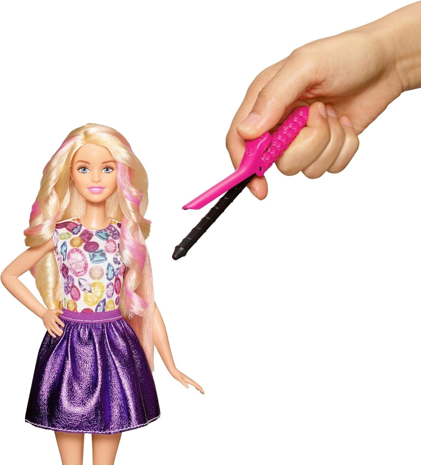 Mattel Barbie DWK49 Wellen und Lockenspaß Spielset, Mehrfarbig