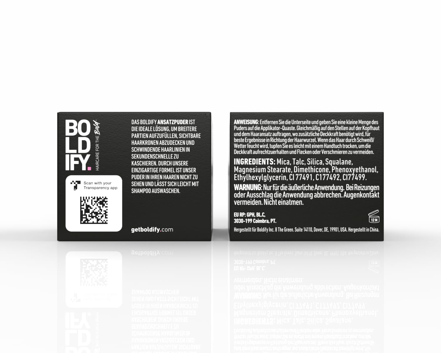 BOLDIFY pulbere rădăcină 4g - corector de păr pentru îngroșarea părului pentru femei și bărbați, acoperire gri pentru 48h, machiaj de păr rezistent la apă pentru a ascunde rădăcinile (negru) Vopsea pentru par Naty Shop