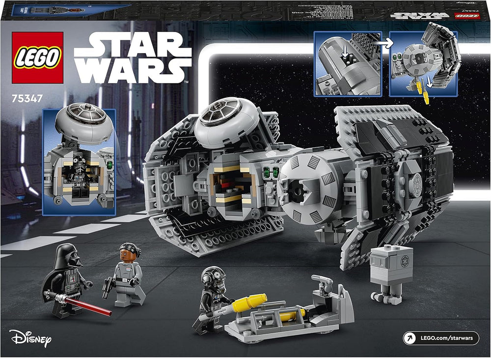 LEGO Star Wars TIE-Bomber-Modellbausatz mit Darth Vader-Minifiguren mit Lichtschwert und Gonk-Droide, Starfighter-Bauspielzeug als Geschenk 75347 Bausets Besuchen Sie den LEGO-Store