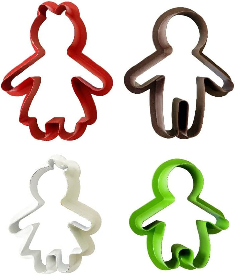 0255245 Forme de biscuiți Dulceur Family, din plastic, setul ideal pentru decorațiuni din pastă de zahăr sau pastă de gumă, fabricate în Italia, design original. Pachet de 4.
