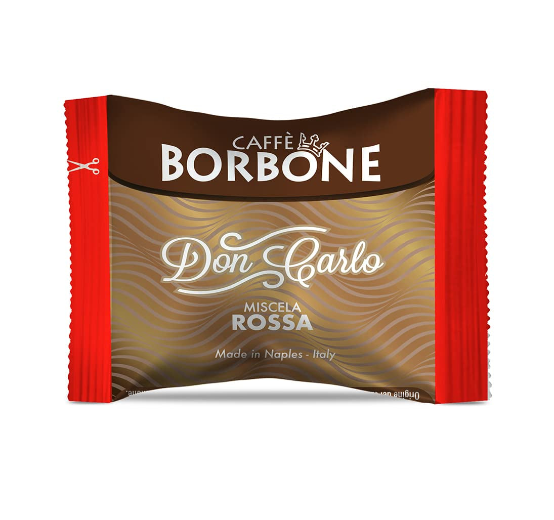 Caffè Borbone Kaffee Kapseln Don Carlo, Blaue Mischung - 100 stück & Kaffee Kapseln Don Carlo, Rote Mischung - 100 stück - Kompatibel mit Kaffeemaschinen der Marke Lavazza®* A Modo Mio®*