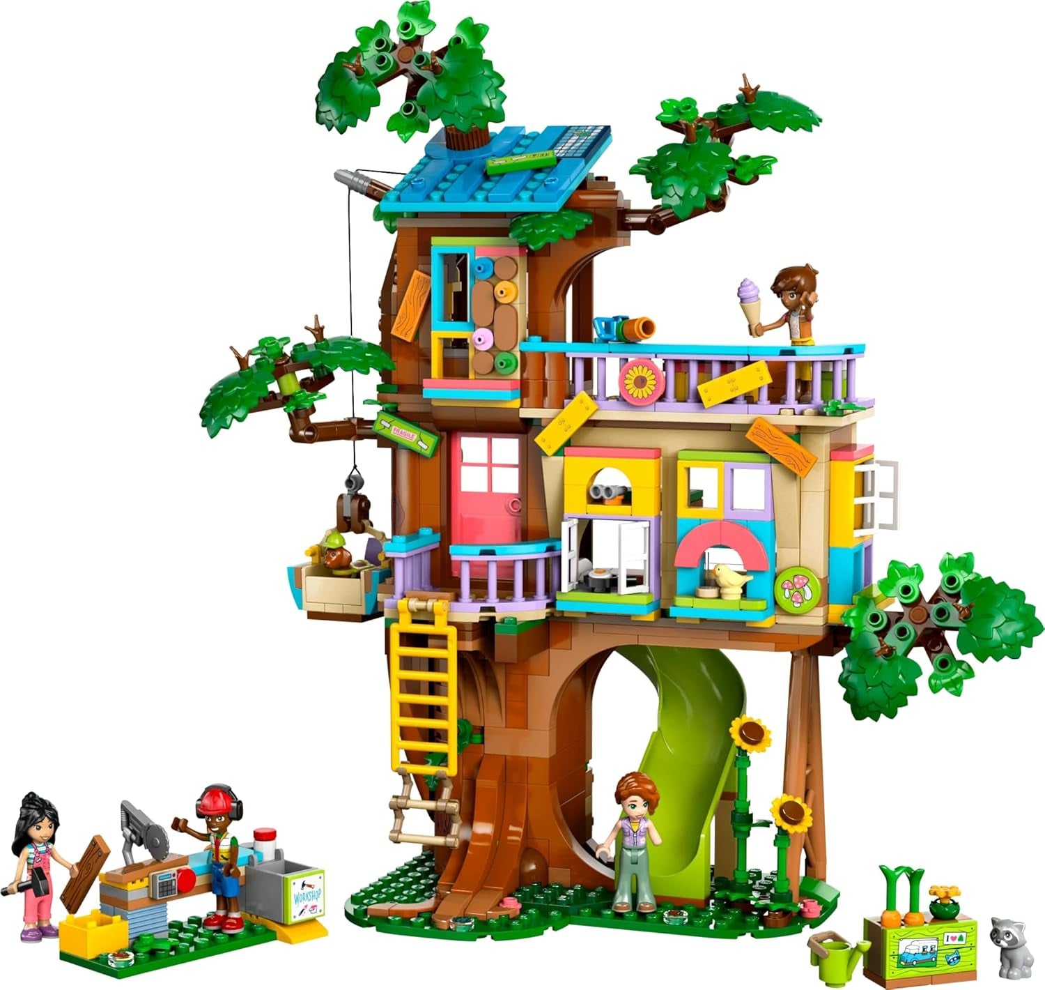 LEGO Friends Baumhaus Bauen und Spielen Rollenspielset Spielzeughaus für Mädchen ab 8 Jahren Set mit 4 Charakter-Minifiguren und 2 Tierfiguren Geschenkidee für Kinder 42652 Bausets Besuchen Sie den LEGO-Store
