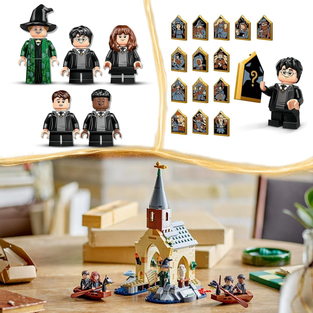 LEGO Harry Potter Hogwarts Castle Boathouse Model de jucărie pentru copii, include 2 bărci construibile și 5 mini figurine, cadou pentru fete, băieți și toți fanii de la 8 ani 76426 Seturi de constructie Besuche den LEGO-Store