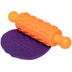 Mal- und Ton-Texturwalzen - 4er-Set - strukturierte Knetrollen für Kinder - Vielseitige Muster zum Basteln und Dekorieren