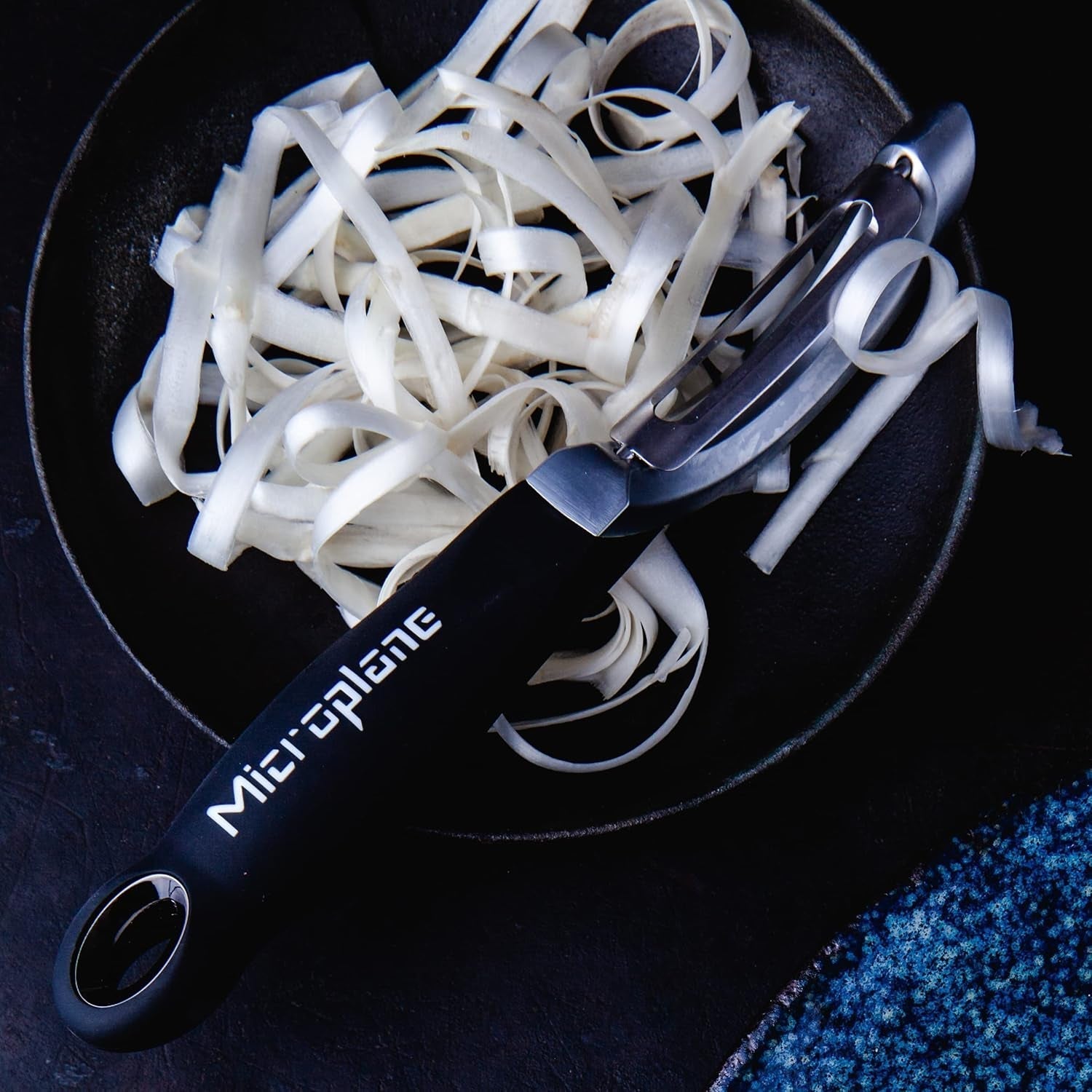 Naty Shop Microplane Professioneller Doppelklingen-Edelstahl-Beidhändigschäler