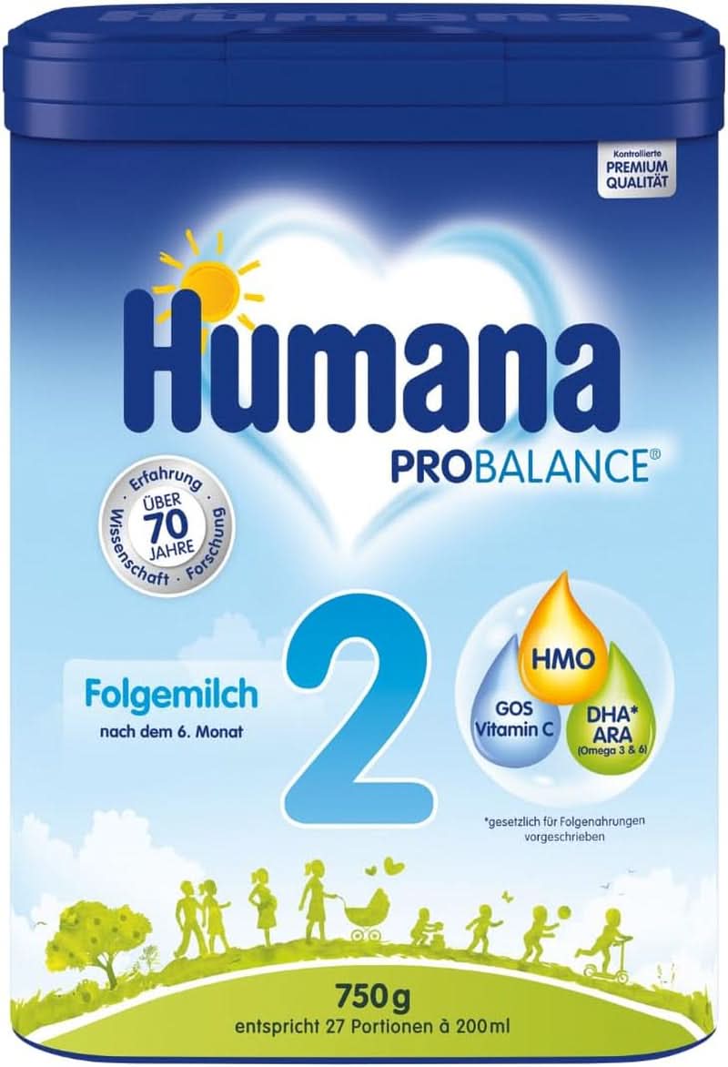 Humana PROBALANCE 2 Folgemilch, nach dem 6. Monat, 750 Gramm Mutter und Kind Naty Shop 750 Gramm