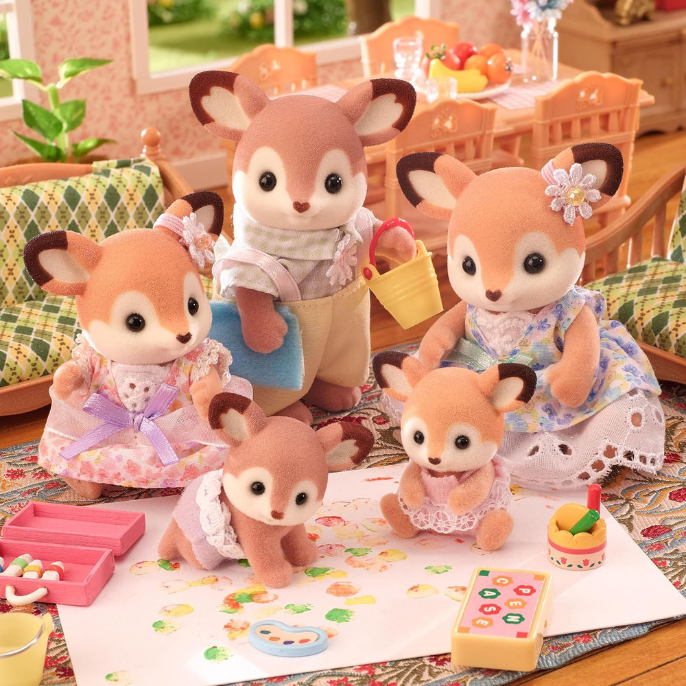 Sylvanian Families 5800 Gemeni Cerbi, Set de joacă cu Figurină Animal, Figurine Animale de Pădure, Jucărie pentru Copii cu Vârsta de 3 Ani și Peste