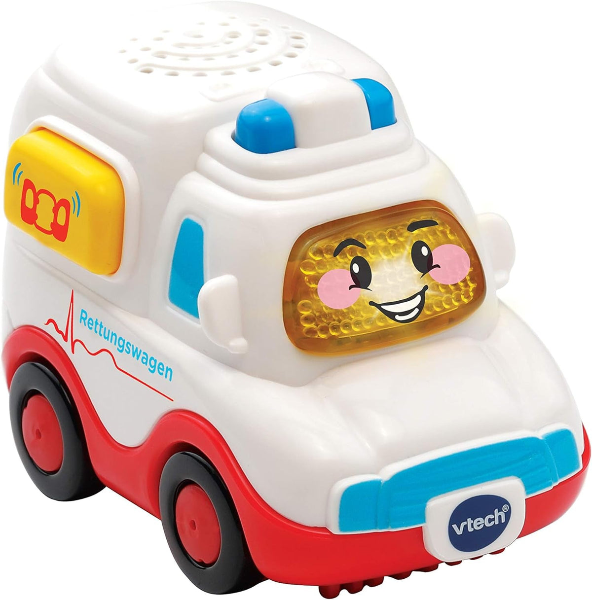 Vtech TUT TUT Baby Flitzer - Ambulanță - Mașină de jucărie cu muzică, buton luminos, propoziții și sunete interesante - Pentru copii cu vârsta cuprinsă între 1-5 ani, 8,8 x 5,5 x 7 cm Jucarii Bebe Naty Shop Titlu implicit