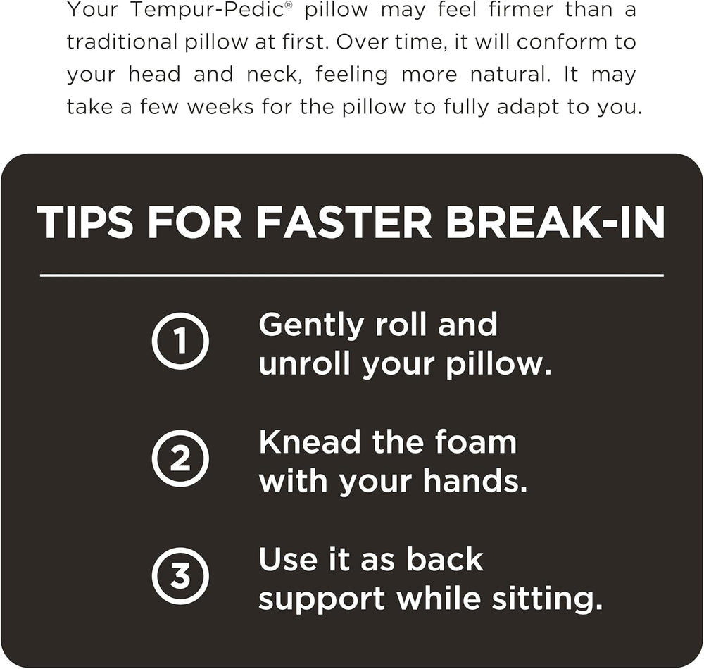 TEMPUR-PEDIC Pernă Symphony Fabricată din spumă cu memorie, Luxuriantă, Moale, Standard, Albă Perne standard Naty Shop