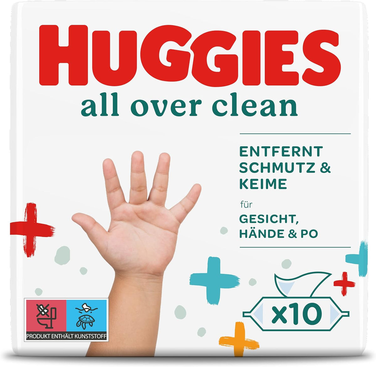 Huggies Baby Wet Wipes General Clean Full Body Discreet Fresh 10 x 56 Tücher Monatsbox