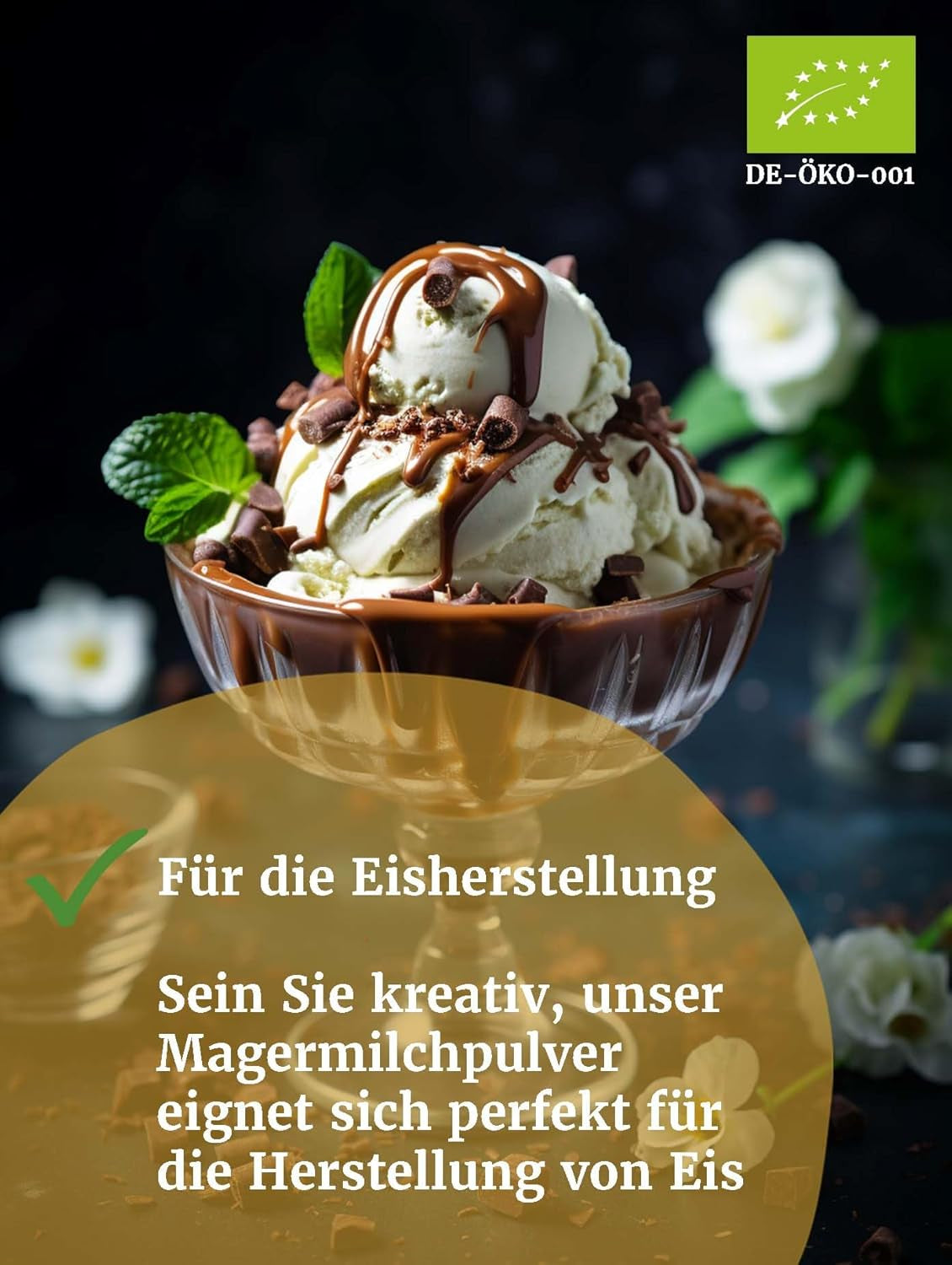 Bäckerei Spiegelhauer Bio Mager-Milchpulver 500 g Bio Milchpulver ohne Zusätze Milchpulver I auch geeignet für Joghurt-Herstellung, Eis-Herstellung I Trockenmilchpulver, Beutel