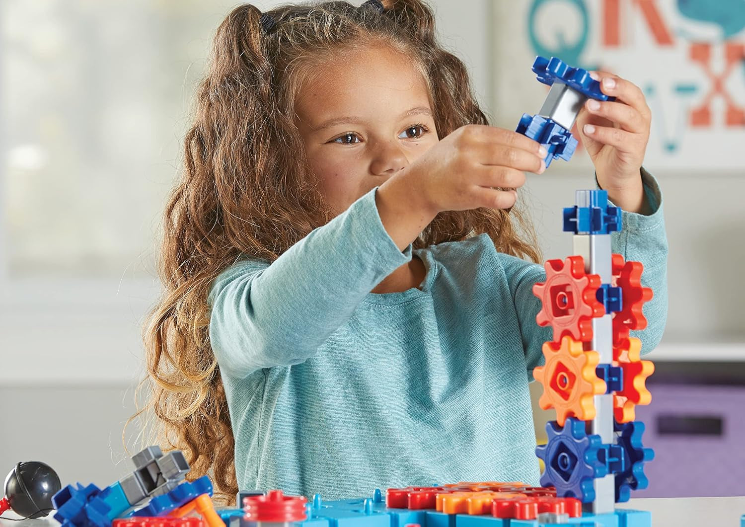Learning Resources STEM Explorers Maschinenbauer, 50-teilig, ab 5 Jahren, Mint-Spielzeug, Mint-Bauspielzeug, Mint-Baukästen, Technikspielzeug, Spielzeug zum Selberbauen