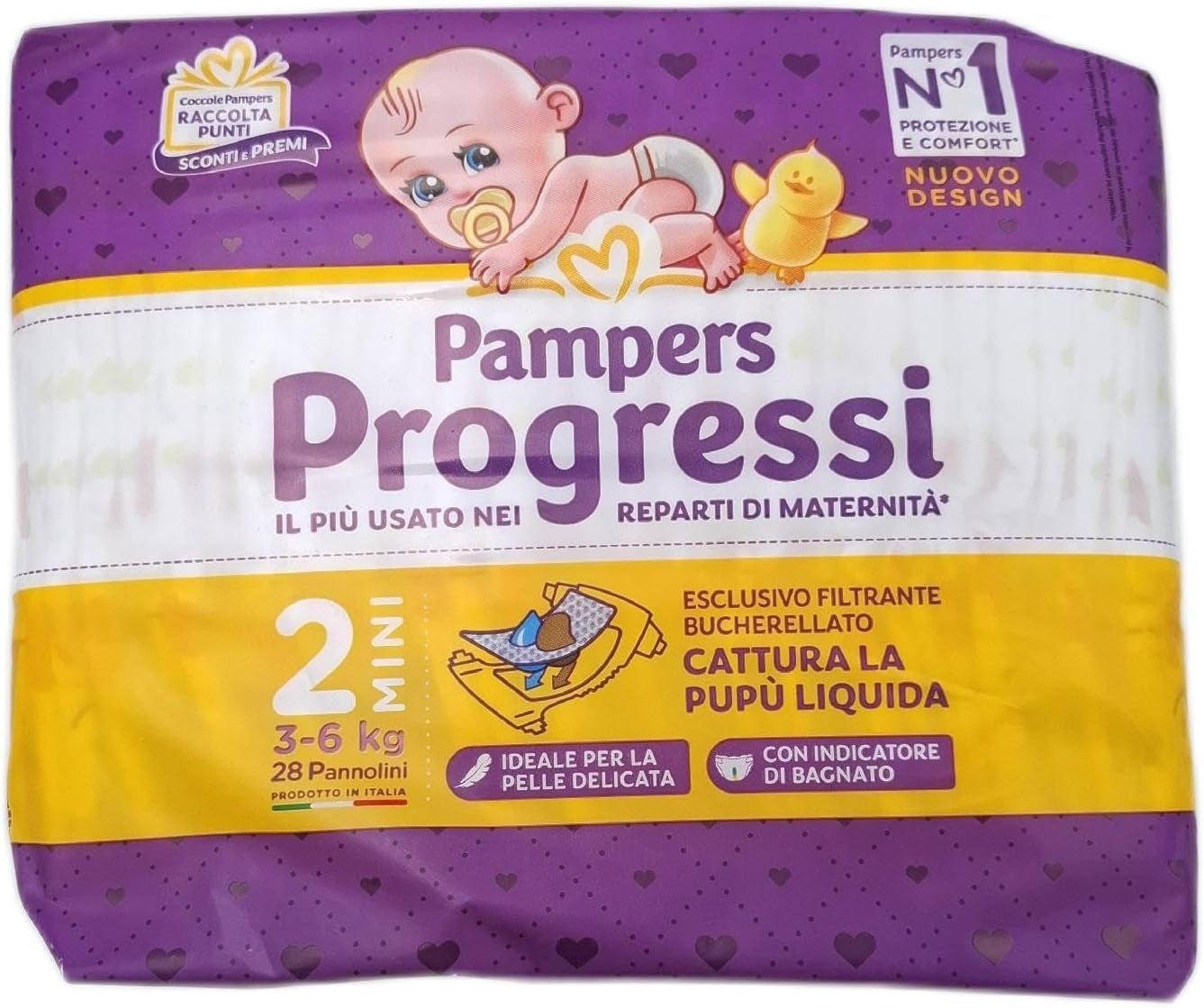 Pampers Progressi Maxi Windeln + 500 extra Kuschelpunkte, Größe 4 (7 – 18 kg), 126 Windeln (Standardgröße)