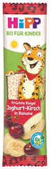 Bio Hipp Fruit-Friend Leopard Riegel, Joghurt-Kirschen in Bananenpüree, 22 x 23g Mutter und Kind Naty Shop 22 x 23 Gramm Joghurt, Kirschen in Bananenpüree