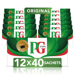 Pliculețe de ceai, original, ceai negru, cu cele mai fine și proaspete frunze de ceai, pentru consumul zilnic, pachet de 12 x 40 pliculețe, 480 pliculețe de ceai negru