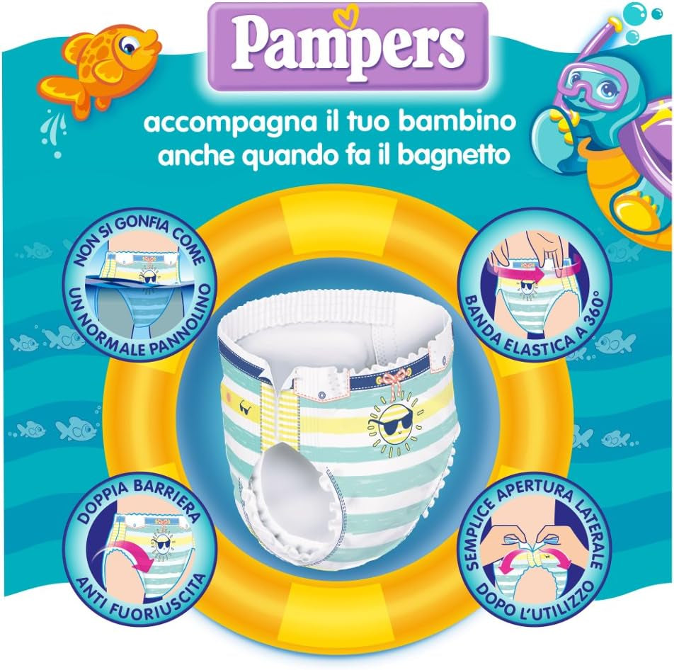 Pampers Il Costumi, 12 Stück, Größe 3 (6-11 kg)