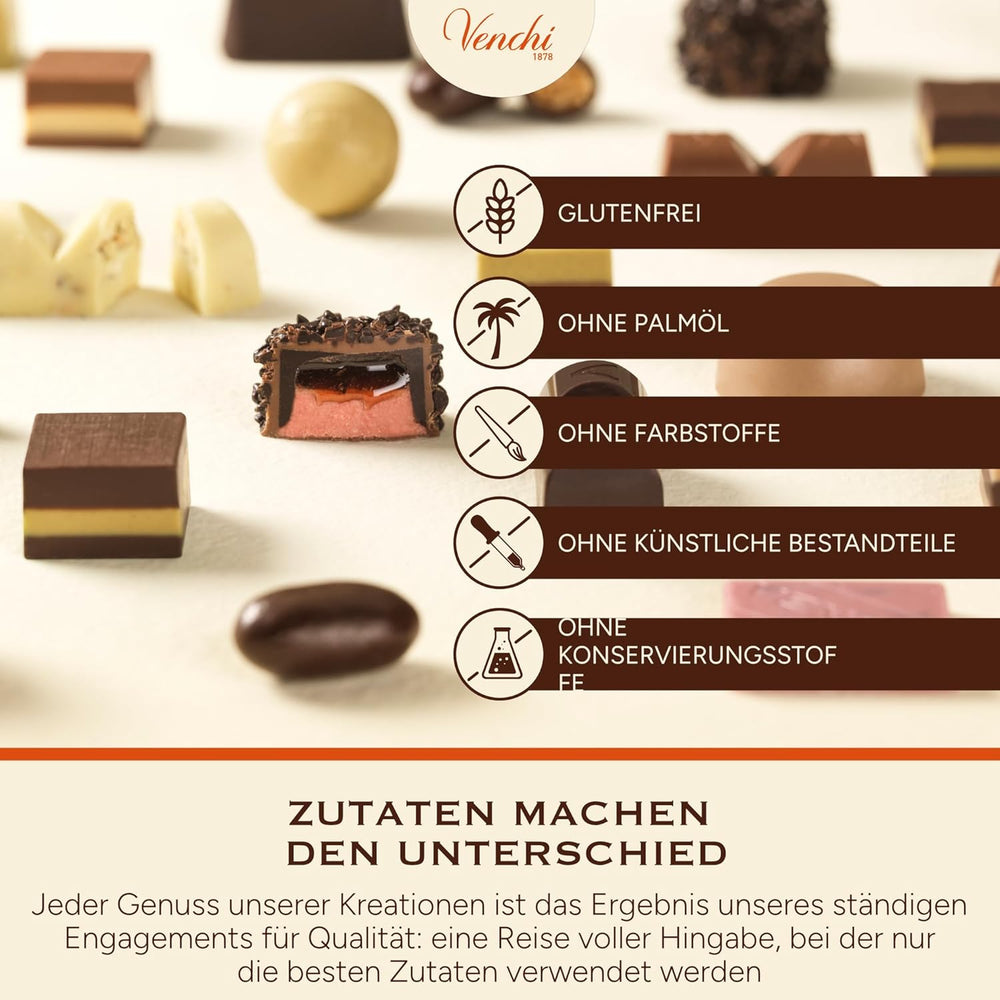 Venchi – Chocoviar Gianduia, Pralinen im 1-kg-Beutel, Gianduia-Schokolade ausschließlich aus „Piemont-Wald-Haselnüssen“ hergestellt, glutenfrei, ohne künstliche Farbstoffe und ohne Konservierungsstoffe