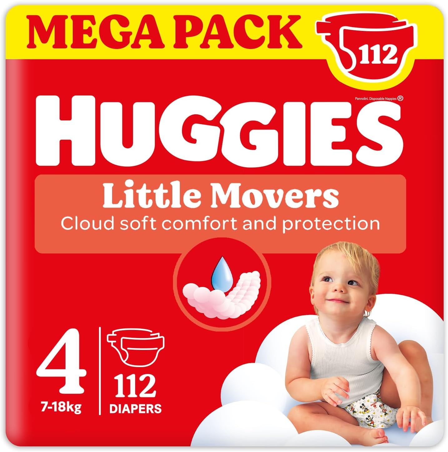 Huggies Ultra Comfort Windeln, Größe 4 (7–18 kg), Disney-Design, Vorteilspackung, 150 Stück