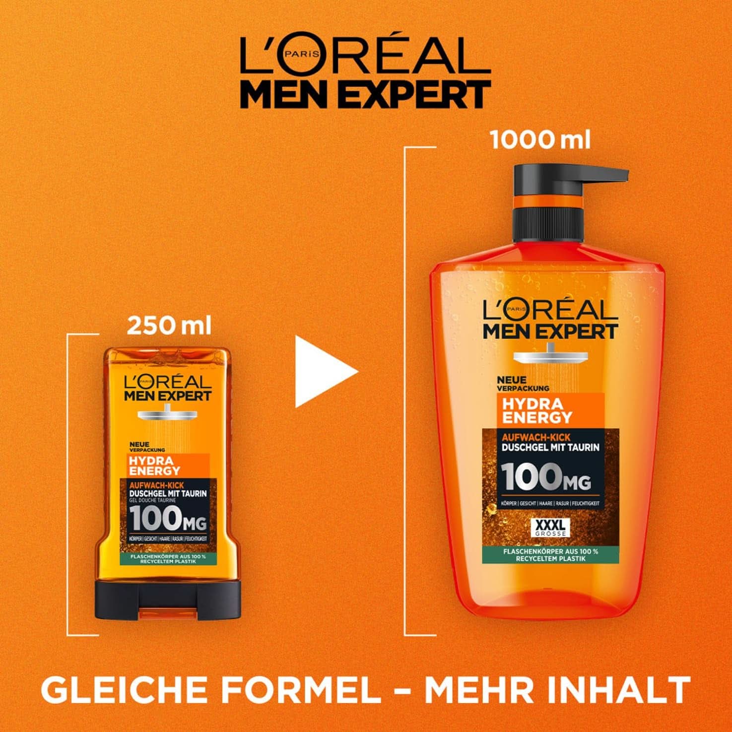 L'Oréal Men Expert XXXL Duschgel und Shampoo für Männer, 1 Liter Naty Shop