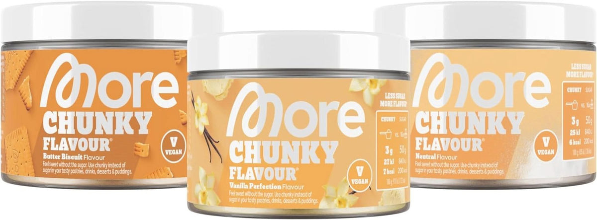 MEHR Chunky Flavour, Blueberry Cheesecake, Aromapulver zum Süßen mit Inulin und Laktase, 150 Gramm