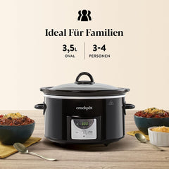 Crockpot digitaler Slow Cooker, 3,5 l (3 bis 4 Personen), CSC113X Slow Cooker Naty Shop