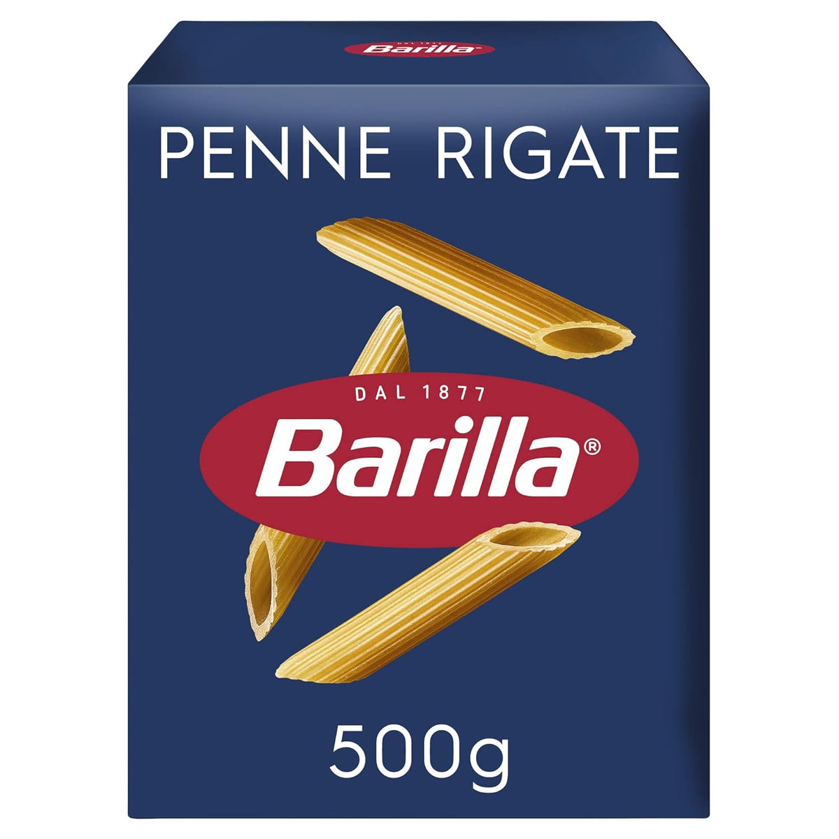 Pasta Barilla Classic Penne Rigate Nr. 73 aus hochwertigem Hartweizen, immer al dente (1 x 500 g)