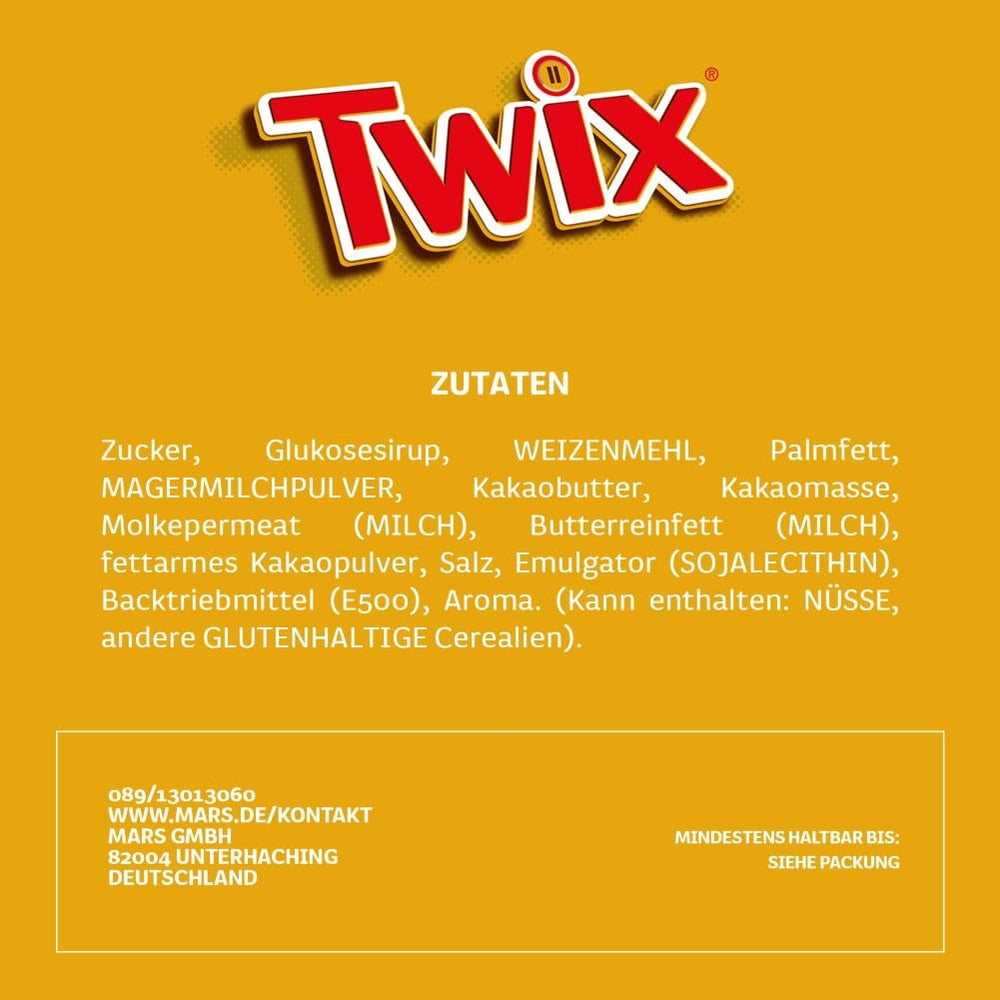 Twix Schokoriegel mit gesalzenem Karamell | Großpackung Schokolade | 30 Doppelriegel (30 x 46g)