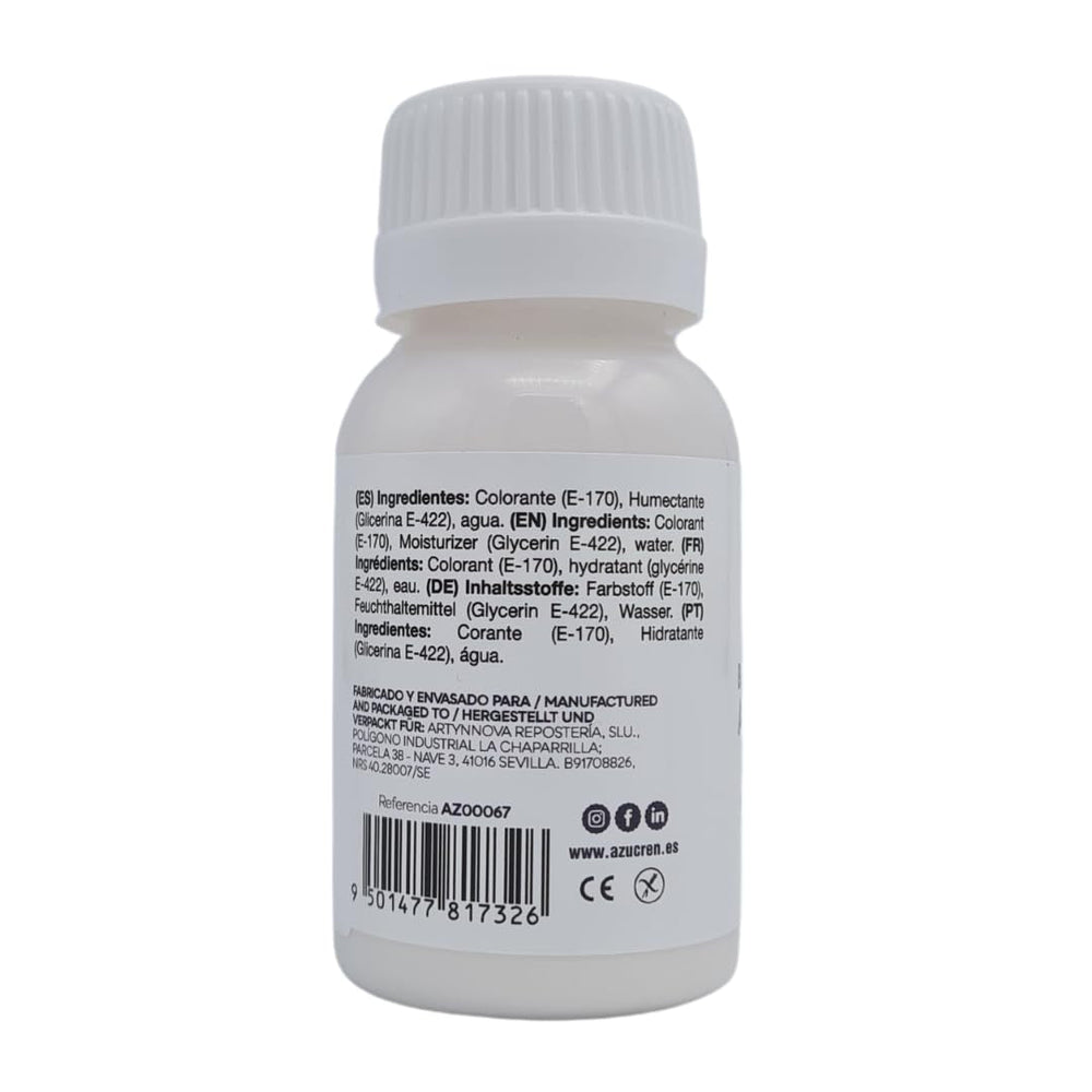 Azucren, Colorant alimentar pentru decorarea torturilor, copt, fursecuri, macaroane, culoare alb pur, colorant alimentar concentrat în formă de gel pentru cremă de unt, pastă de zahăr, glazură regală și mixuri pentru prăjituri, 60 g