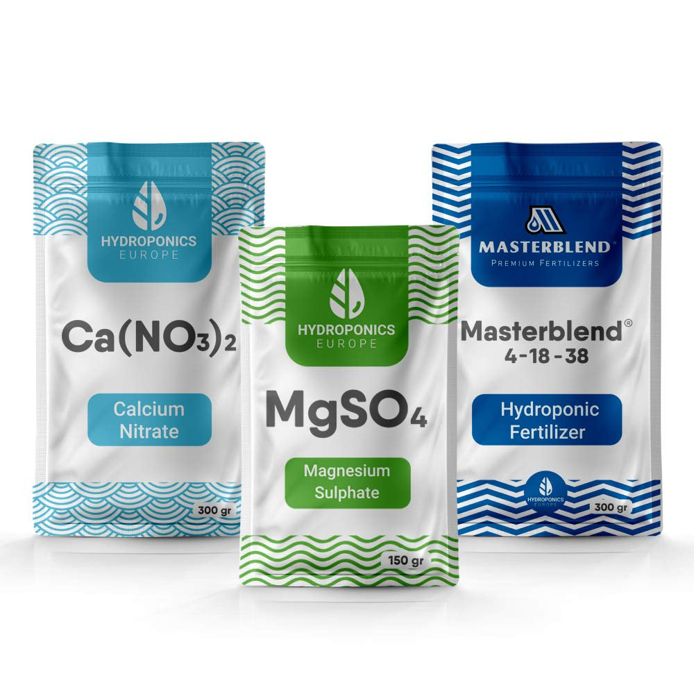 4-18-38 Komplettes Hydrokultur-Düngemittel-Set | Hydroponisches Nährstoffsystem | Lieferung aus der EU | 0,75–4,0 kg (1,5)