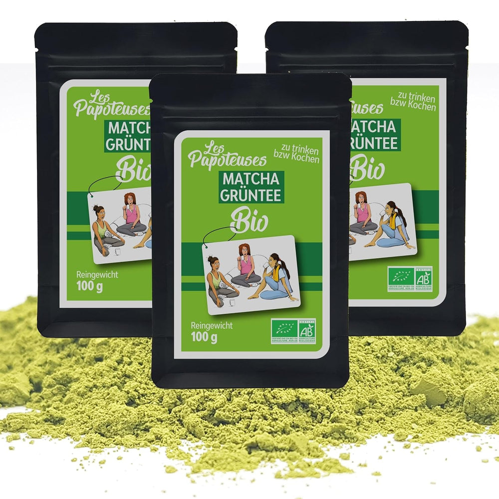 | Matcha pulbere bio 100 g | Ceai verde Matcha pulbere Ceremonial Grade | 100% natural și calitate premium | Ceai detoxifiant | Compatibil cu setul Matcha, tel, bol și pahar.