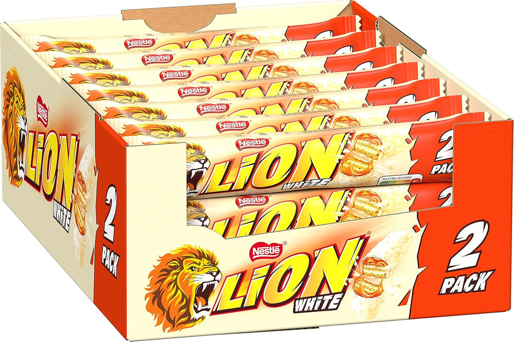 Nestlé LION Schokoriegel mit Karamell, knuspriger Snack, knusprige Schokolade und knusprige Chips, Karamellfüllung, ein besonderes Esserlebnis, Multipack, 28er-Pack (je 2 x 30 g)